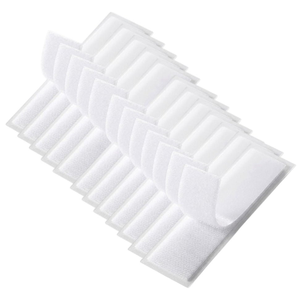 Strips with Adhesive for Fabric, No Sew Stick On for Fabric, Sticky Back for Clothes, Curtains - Heavy Duty Double Sided Hook and Loop Hem Tape Fasteners, No Sewing No Iron