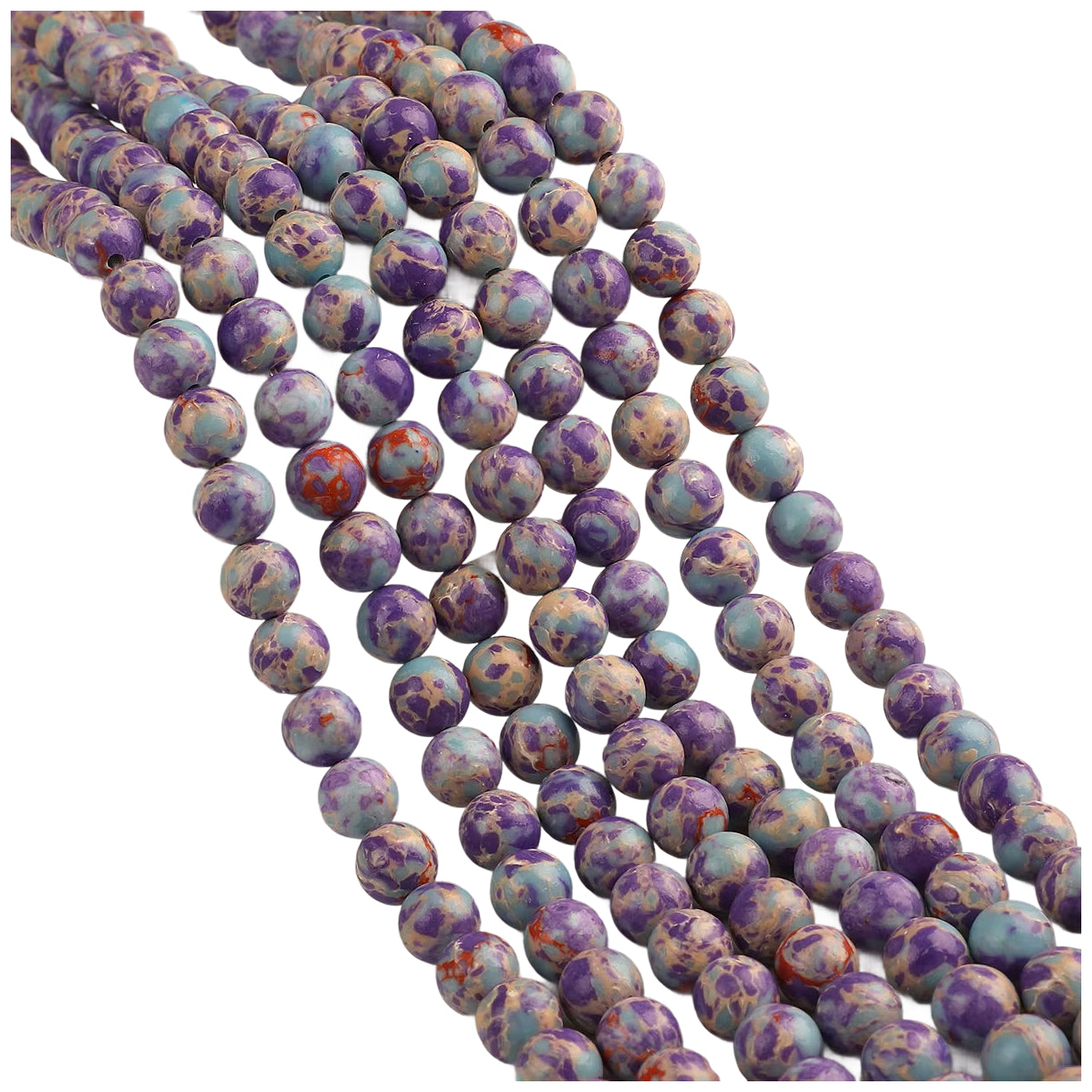 Natural Agate Round Gemstone Beads Polished Stone Loose Beads for Jewelry Making 15 Inch Strand