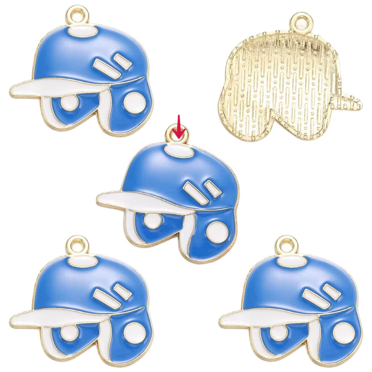 Alloy Sports Charms with Rhinestones for Jewelry Making, Bracelets, Necklaces, and DIY Crafts, Pack of 20