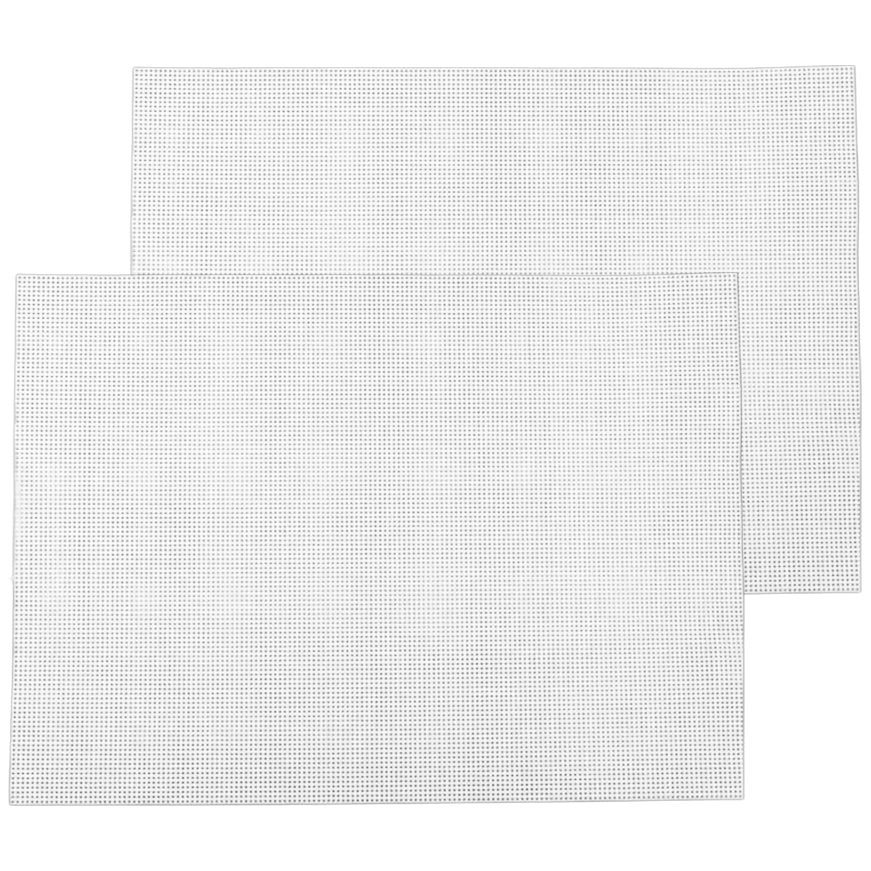 White Aida Cloth 14 Count Cross Stitch Fabric for Embroidery Needlework and DIY Craft Projects