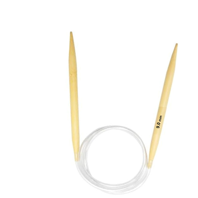 Carbonized Bamboo Circular Knitting Needles with Clear Cables, 16" Length for Smooth Knitting