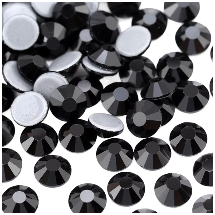 Flat Back Rhinestones Round Gems for Nail Art Clothing Crafts Glue Fix Decorations, Pack of 1440