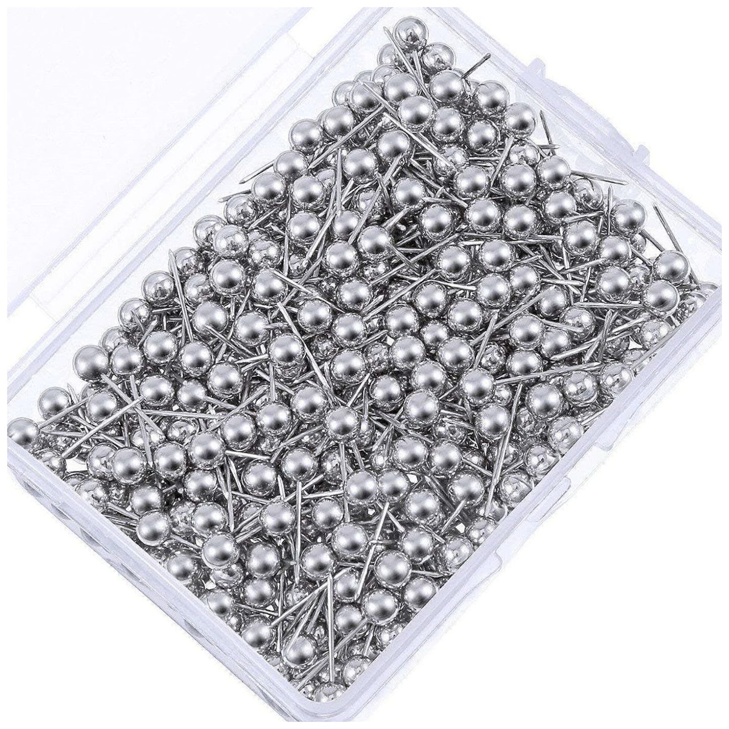 17mm Pearl Head Push Pins Decorative Thumb Tacks Round Short Pearl Pins for Crafts Wedding and Floral Arrangements, Pack of 200