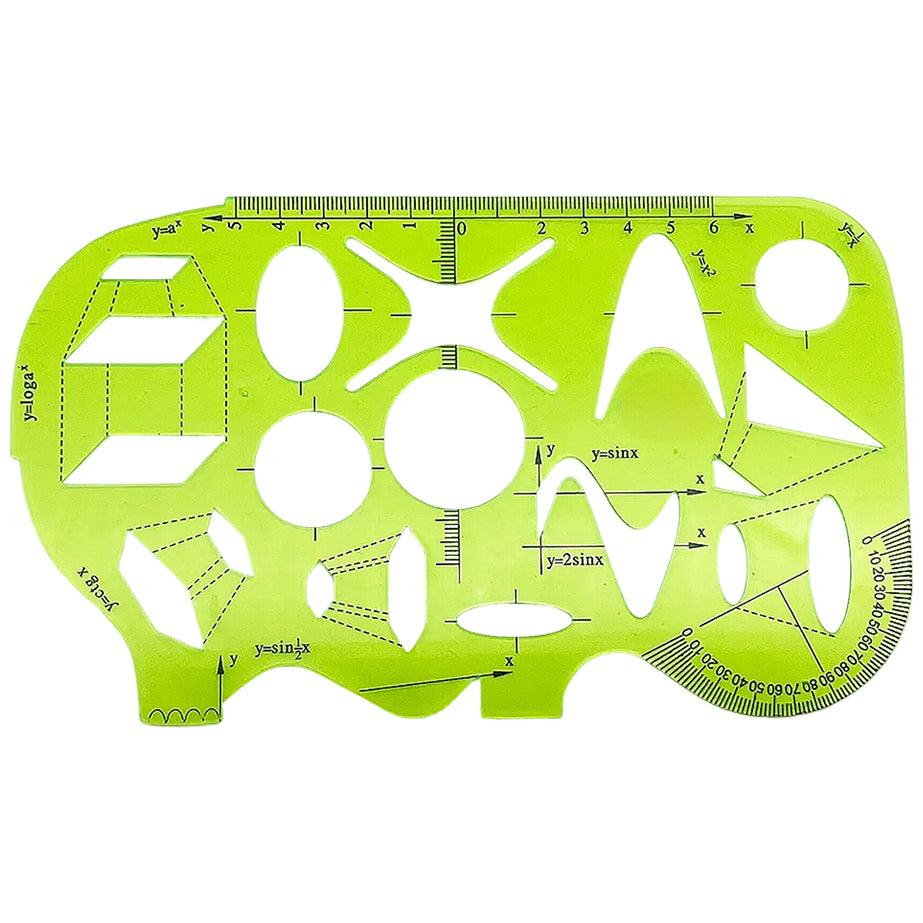 Professional Circle Template Guide with Inch and Metric Graduations for Drafting Drawing Woodworking and Design Tools