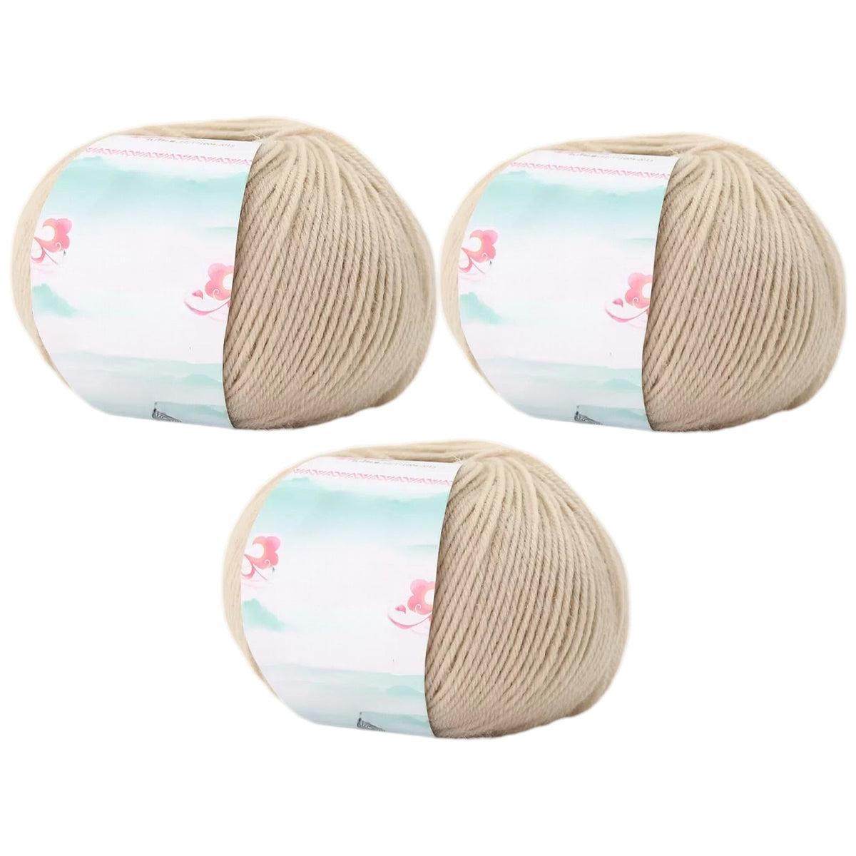 Superwash Wool Yarn, 50grams per Roll DK Weight for Knitting, Crocheting, and Soft Craft Projects, 150 Grams/5.29oz 327 yards, Pack of 3