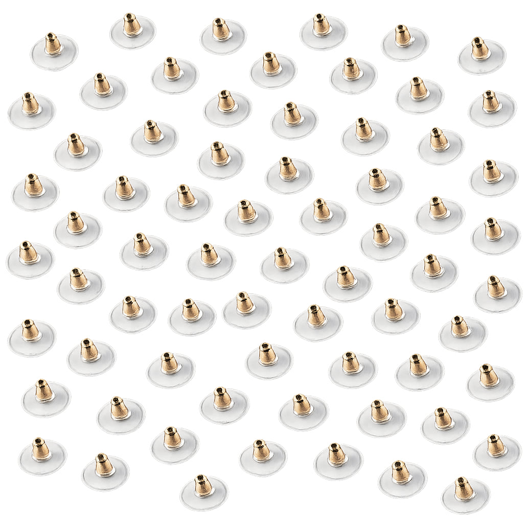 Earring Backs for Droopy Ears and Heavy Studs, 100-Piece Bullet Clutch Earring Lifters Support Secure Fit