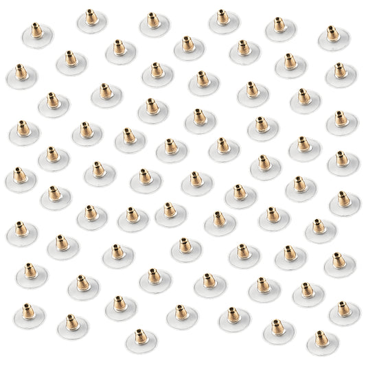 Earring Backs for Droopy Ears and Heavy Studs, 100-Piece Bullet Clutch Earring Lifters Support Secure Fit