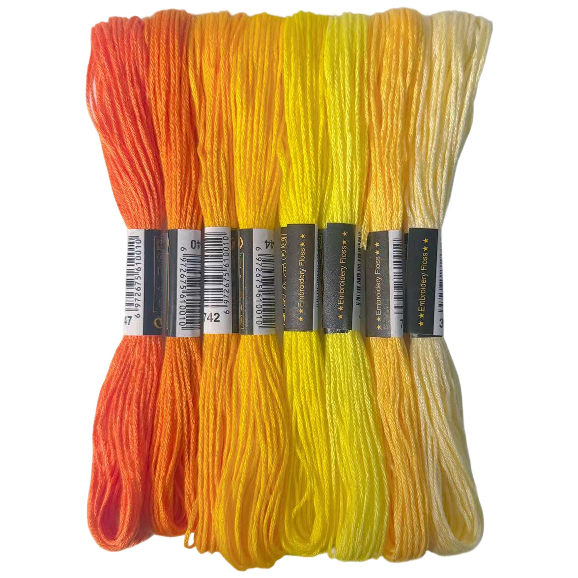 8 Skeins Gradient Embroidery Floss Thread, 6-Strand Cross Stitch and Bracelet Making Yarn Set
