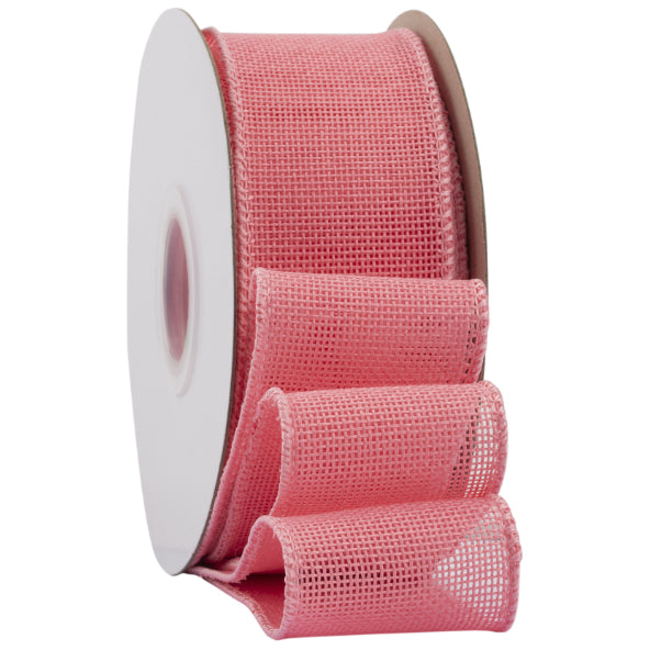 2.5 Inch x 10 Yards Natural Burlap Wired Ribbon Faux Linen for Bows, Wreaths, and Decorations