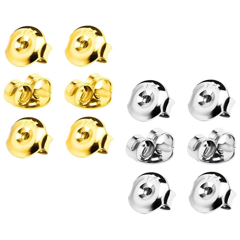 Hypoallergenic Locking Earring Backs Replacement Set 6 Pairs Secure Stud Earring Backings for Jewelry Repair and Daily Wear