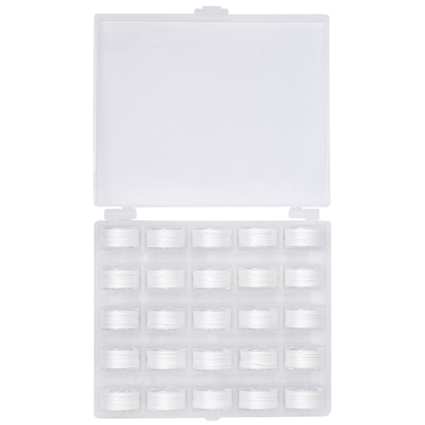 Size A Prewound Bobbin Thread for Brother Sewing Machines with Clear Storage Case, Pack of 25