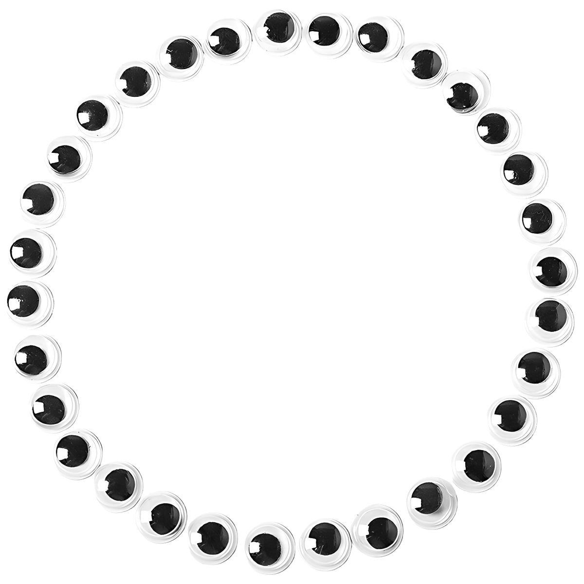 Self Adhesive Wiggle Googly Eyes Black and White for DIY Crafts Decoration, Pack of 200