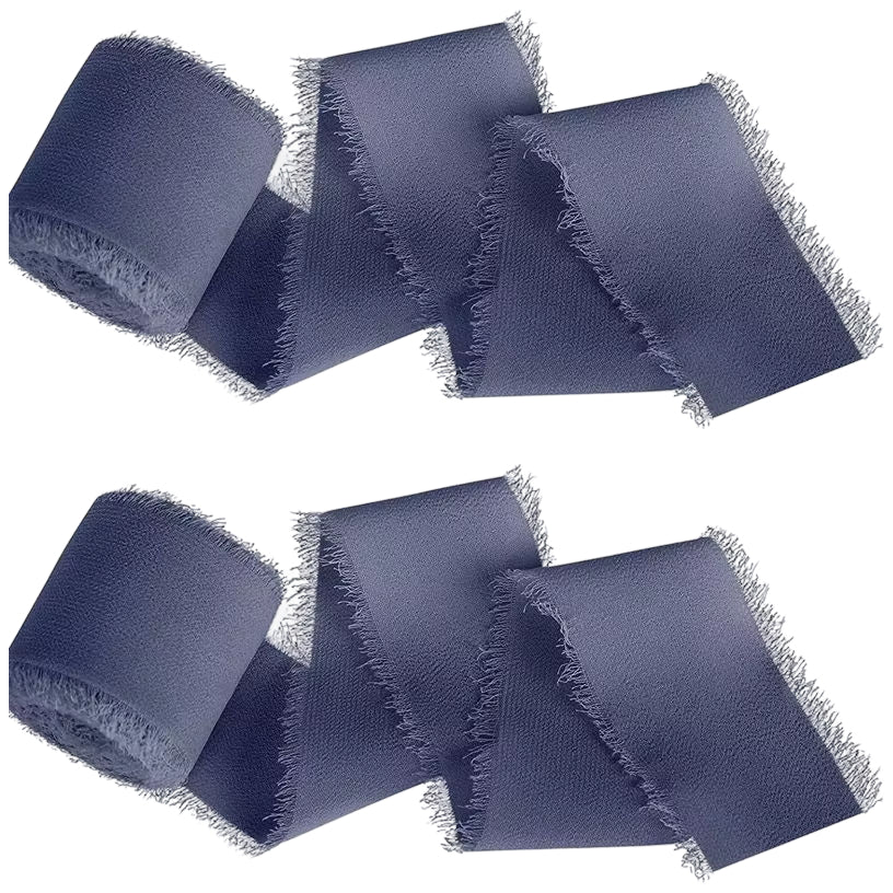 Chiffon Silk Ribbon 1.5 Inch x 10 Yards for Wedding Bouquets, Invitations, and Decorations, Pack of 2