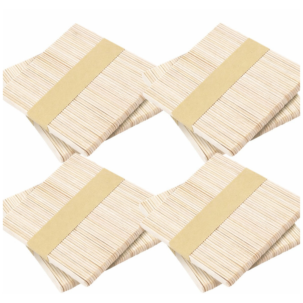 Natural Food Grade Wooden Popsicle Sticks 4.5 Inch Craft Sticks for Ice Cream, Waxing and DIY Crafts