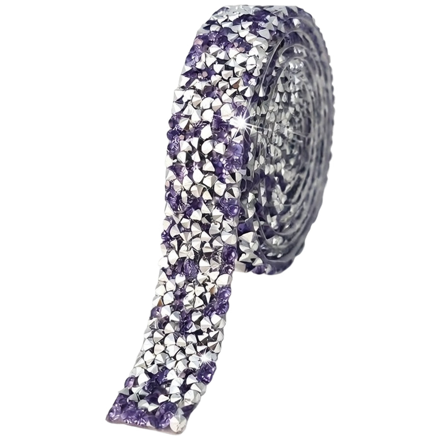 1 Yard Self Adhesive Rhinestone Ribbon Roll Resin Crystal Trim for Crafts Clothing Bags Shoes DIY Decorations