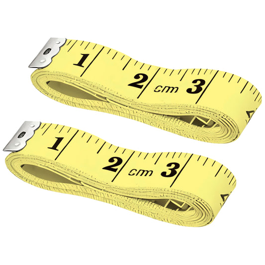 Soft Fabric Body Measuring Tape 60 Inch 150 cm for Sewing and Fitness, Pack of 2
