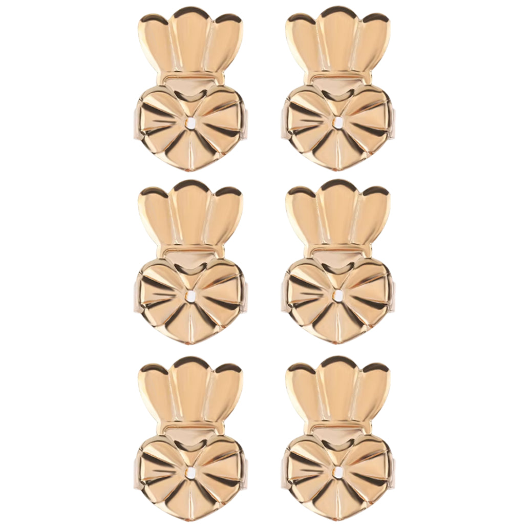 Clear Earlobe Support Backs for Drooping Ears, Lifts Heavy Earrings, Fits Standard 20G 0.8mm Posts, 3 Pairs