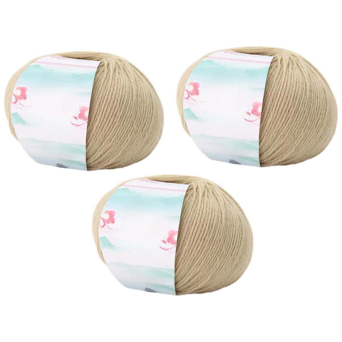 Superwash Wool Yarn, 50grams per Roll DK Weight for Knitting, Crocheting, and Soft Craft Projects, 150 Grams/5.29oz 327 yards, Pack of 3