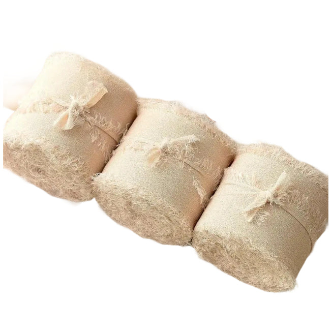 1.5 Inch Chiffon Ribbon 3 Rolls 15 Yards Total for Wedding Bouquets and Floral Decorations