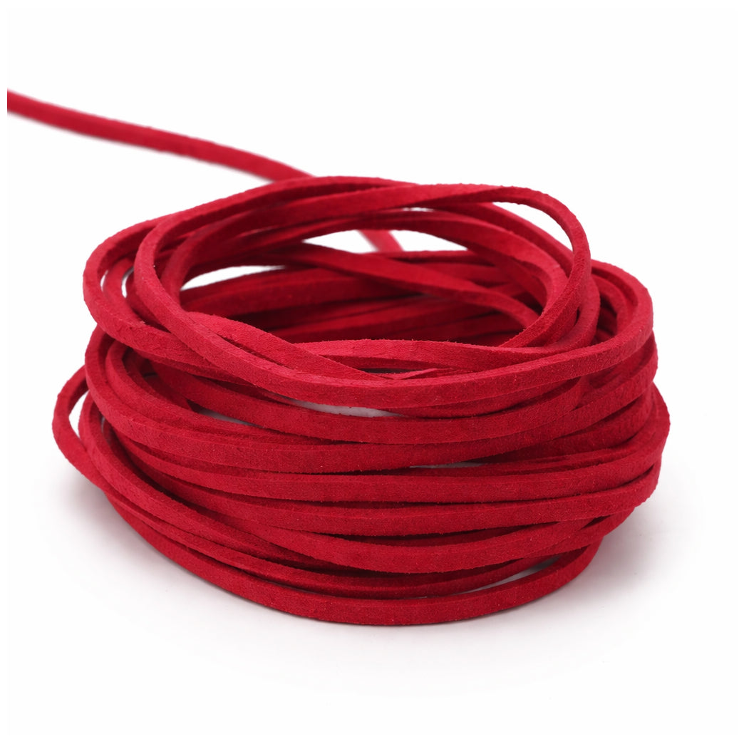 3mm Flat Genuine Leather Cord Brown 5.5 Yards Natural Leather Lacing for Jewelry, Bracelets, Necklaces and Crafts