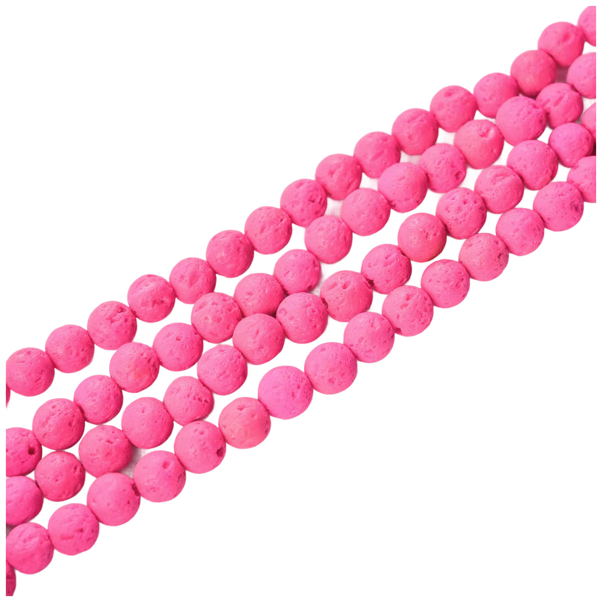 15 Inch Strand Lava Stone Beads for Jewelry Making, Natural Round Beads for Bracelets and Necklaces