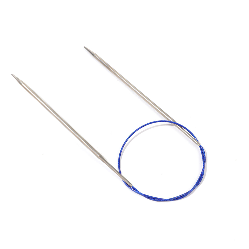 24 Inch Stainless Steel Circular Knitting Needle Size US 6 (4mm) with Flexible Red Cable