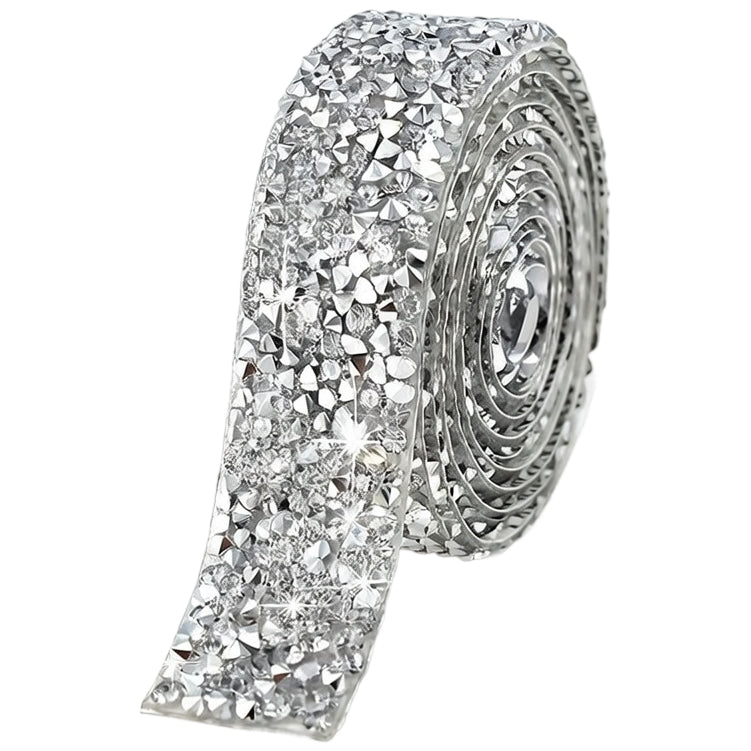 1 Yard Self Adhesive Rhinestone Ribbon Roll Resin Crystal Trim for Crafts Clothing Bags Shoes DIY Decorations