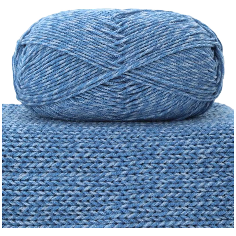 Stonewash Jeans Yarn, Soft Craft Yarn for Knitting and Crocheting, 100 Grams/3.53oz 262.47 Yards