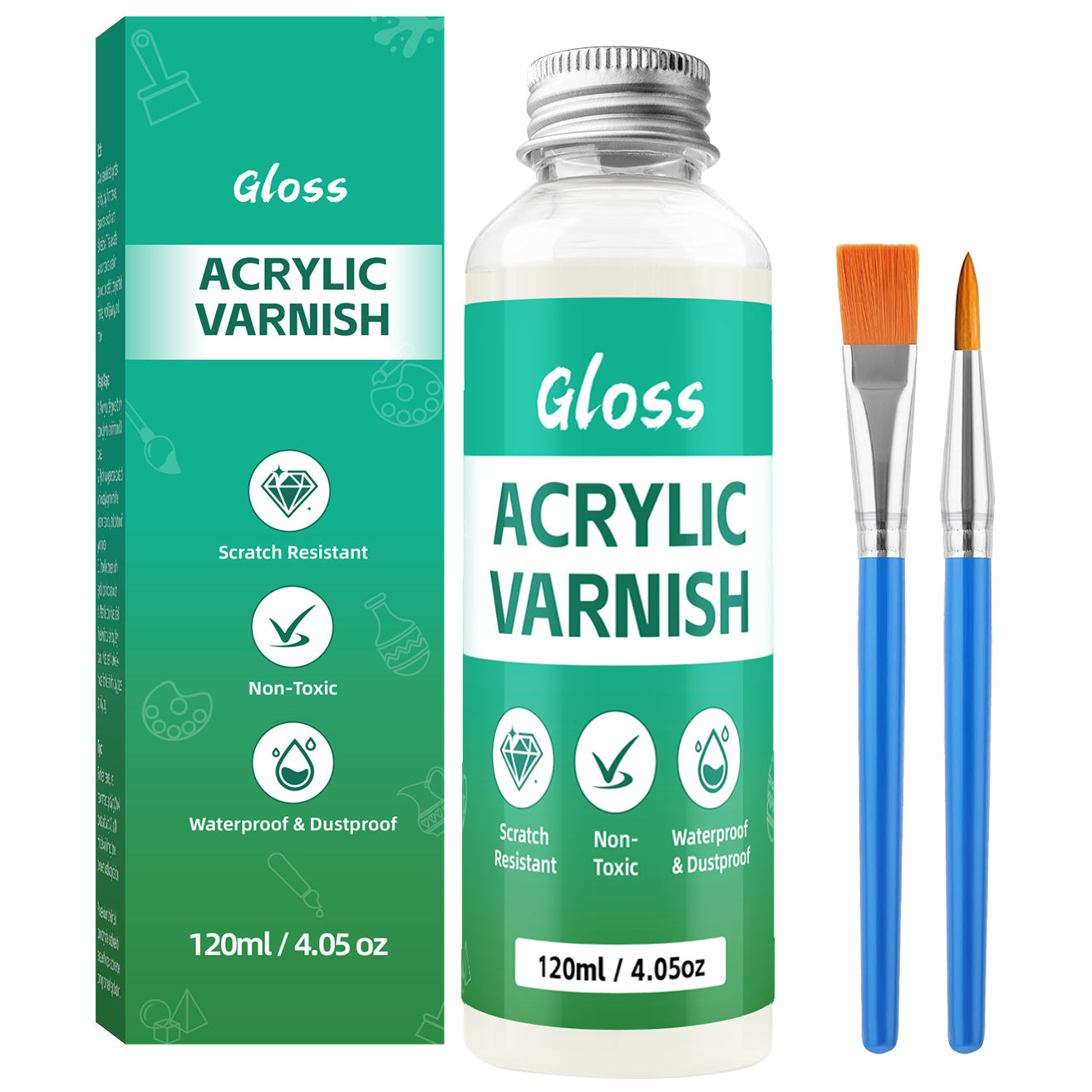 Air Dry Clay Glaze Varnish for Protective Coating and Quality Finish Prevent Cracking Scratches and Wear