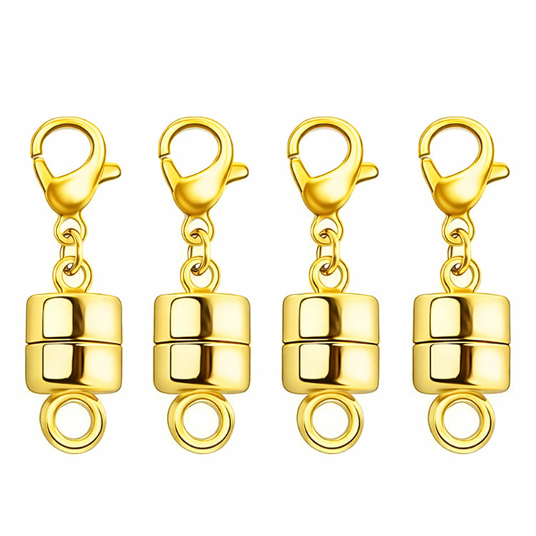 Magnetic Necklace Clasp With Lobster Closure 14K Gold Silver Alloy Jewelry Extender Bracelet Clasps Set