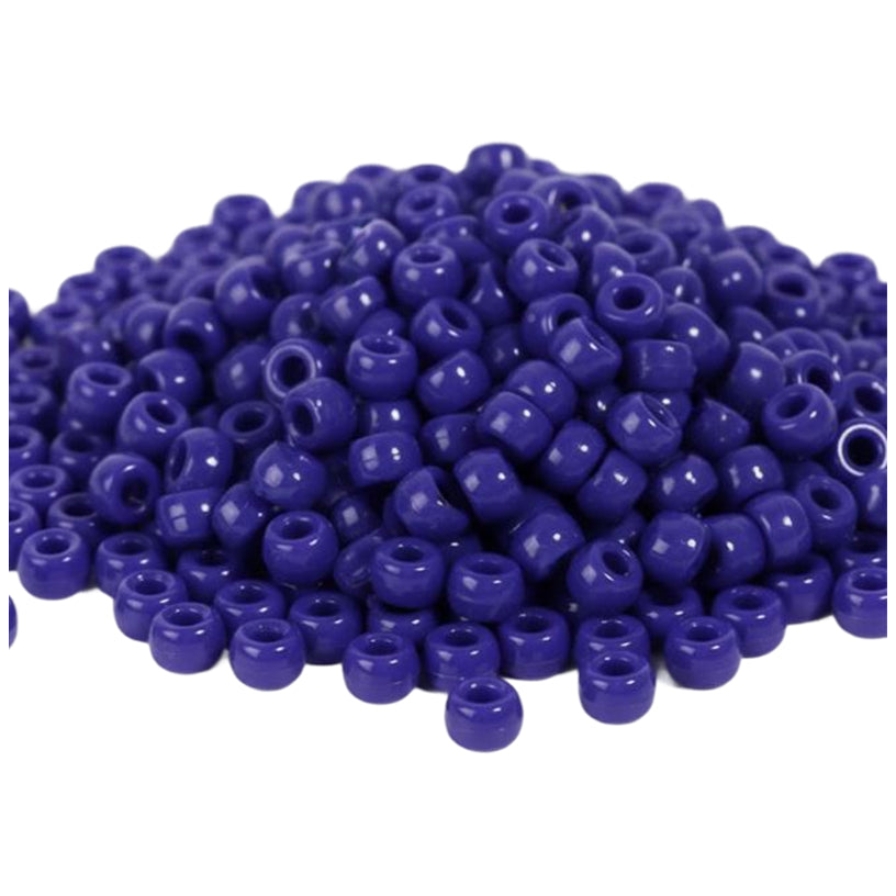 Pony Beads 6x9mm Plastic Beads for Friendship Bracelets Jewelry Making Keychains and DIY Crafts