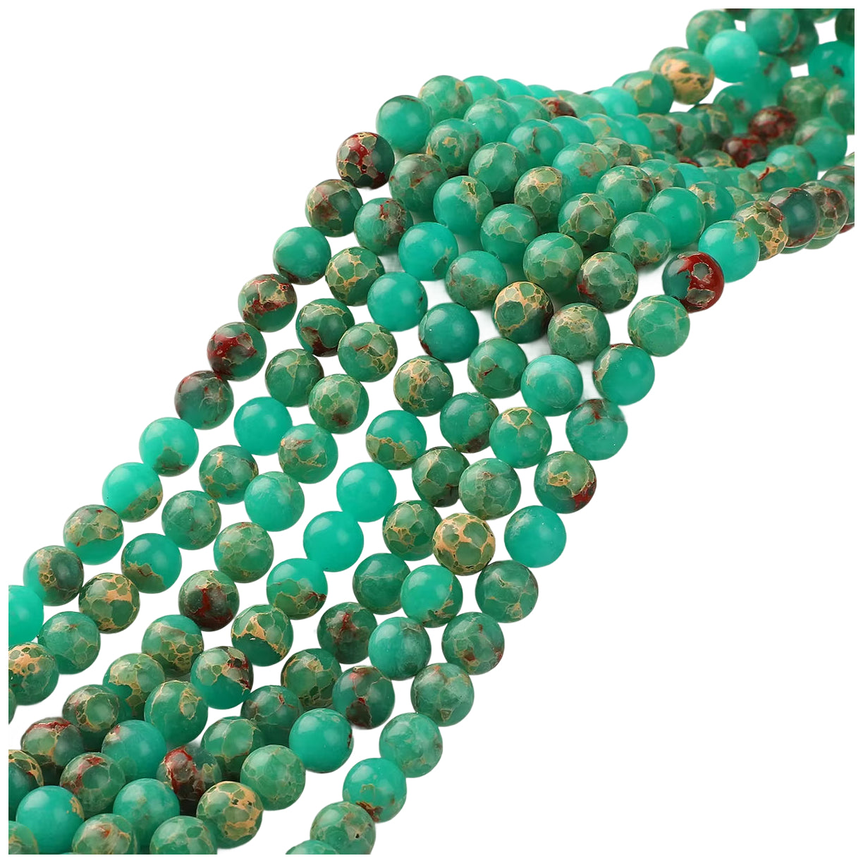 Natural Agate Round Gemstone Beads Polished Stone Loose Beads for Jewelry Making 15 Inch Strand