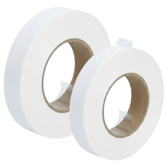 White Double Sided Fabric Tape No Sew Adhesive Cloth Tape for Hemming Repairs and DIY Crafts, Pack of 2