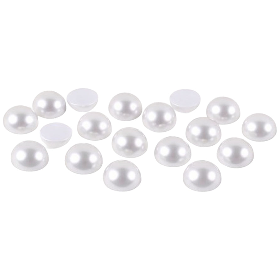 Half Round ABS Faux Flatback Pearls for Crafts Jewelry Scrapbooking and Nail Art Decoration