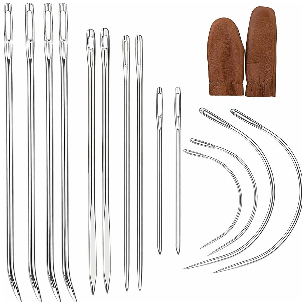 Heavy Duty Hand Sewing Needles Kit for Leather, Upholstery, Carpet, Canvas, and Home Repair Crafts