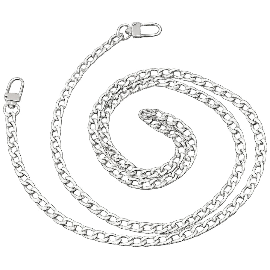 47in Gold Iron Flat Chain Strap with Metal Buckles for Handbag, Shoulder Bag, Crossbody, Purse