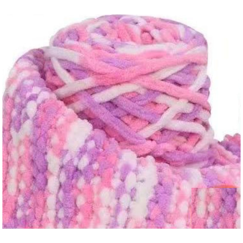5mm Super Bulky Icicle Chenille Blanket Yarn 100g/3.53oz, 72 Yards for Knitting & Crocheting Crafts