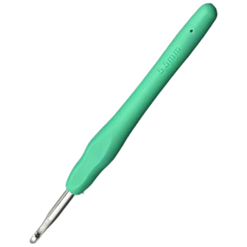 Ergonomic Aluminum Crochet Hook with Comfortable Handle for Arthritic Hands and DIY Knitting