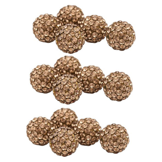 10mm White Rhinestone Beads for Jewelry Making Round Disco Crystal Beads for DIY Bracelets, Earrings and Necklaces