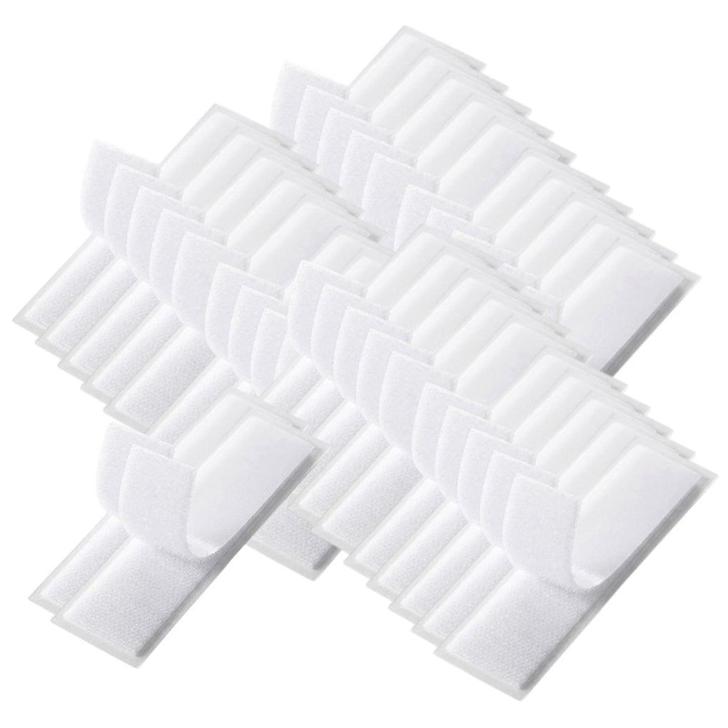 Strips with Adhesive for Fabric, No Sew Stick On for Fabric, Sticky Back for Clothes, Curtains - Heavy Duty Double Sided Hook and Loop Hem Tape Fasteners, No Sewing No Iron