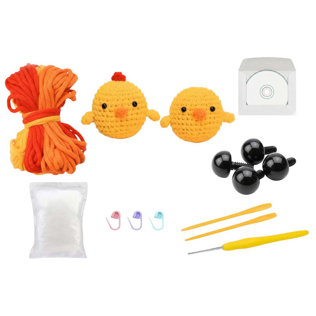 Beginner Crochet Animal Kit with Step by Step Tutorials for DIY Knitting and Craft Projects