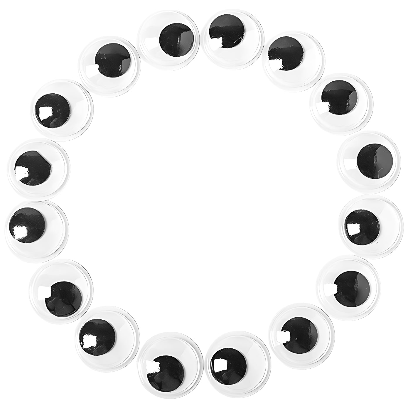 Self Adhesive Wiggle Googly Eyes Black and White for DIY Crafts Decoration, Pack of 200