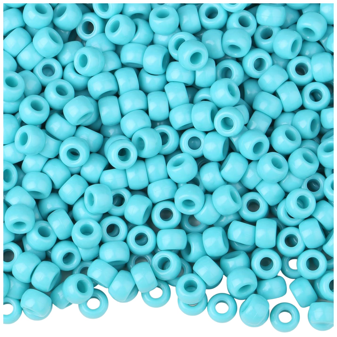 6x9mm Pony Beads Bulk for Bracelet Making Kandi Jewelry Hair Braids Crafts, Pack of 1000
