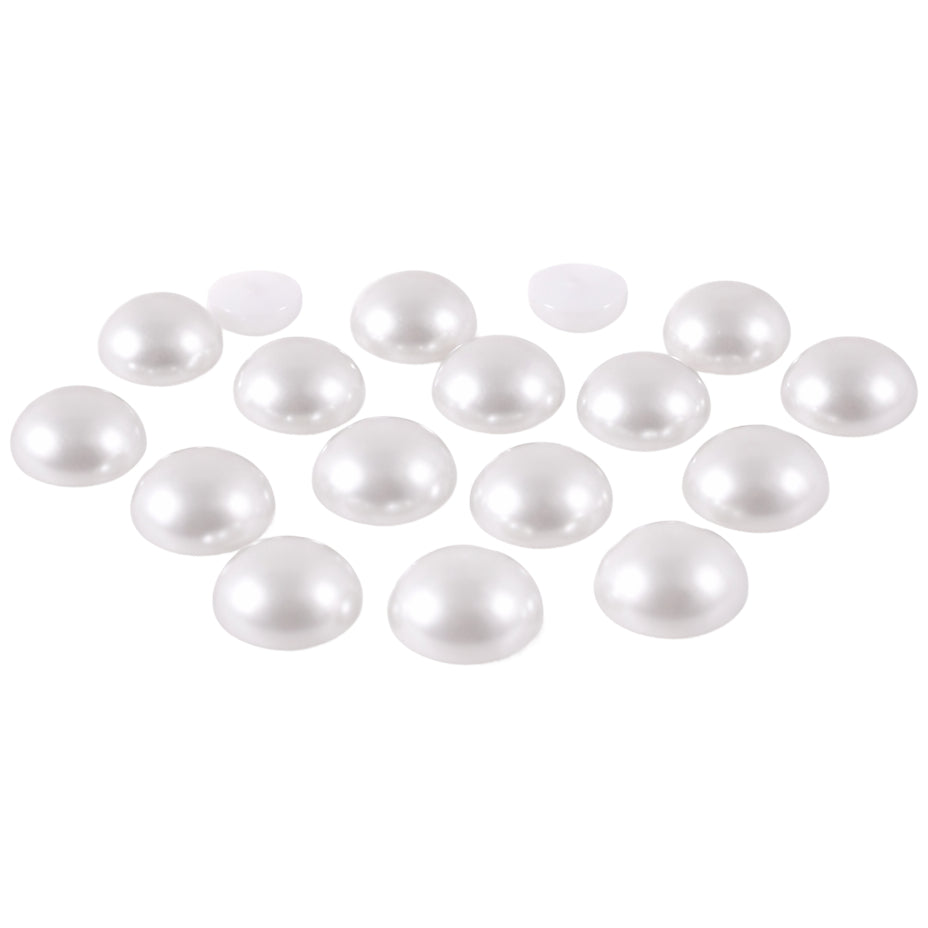 Half Round ABS Faux Flatback Pearls for Crafts Jewelry Scrapbooking and Nail Art Decoration
