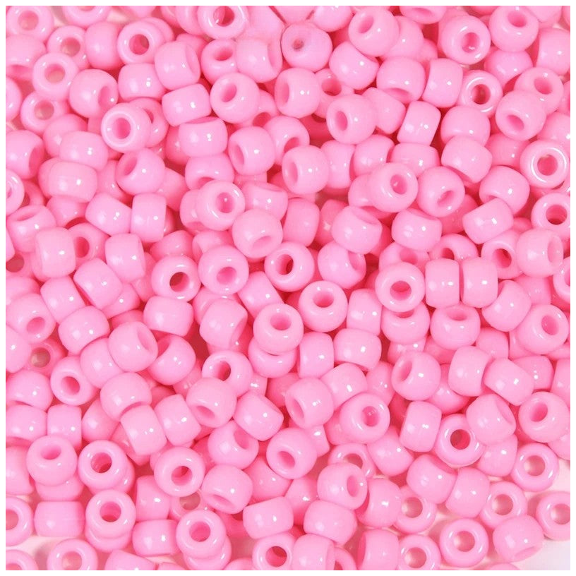 6x9mm Mixed Color Transparent Glitter Pony Beads for Hair Braids and Jewelry Making, Pack of 1000