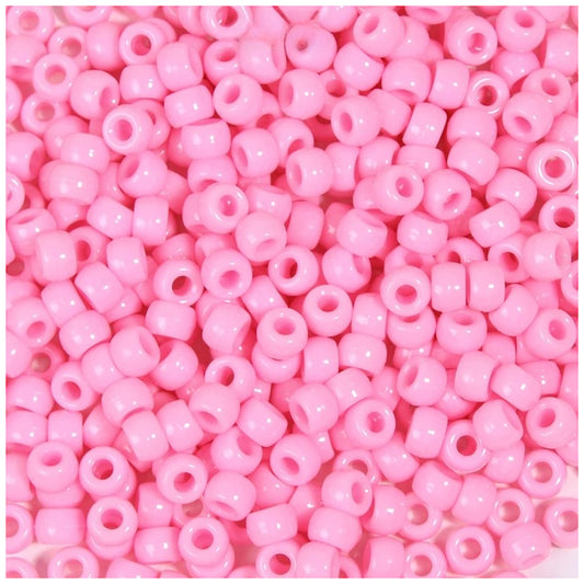 6x9mm Mixed Color Transparent Glitter Pony Beads for Hair Braids and Jewelry Making, Pack of 1000