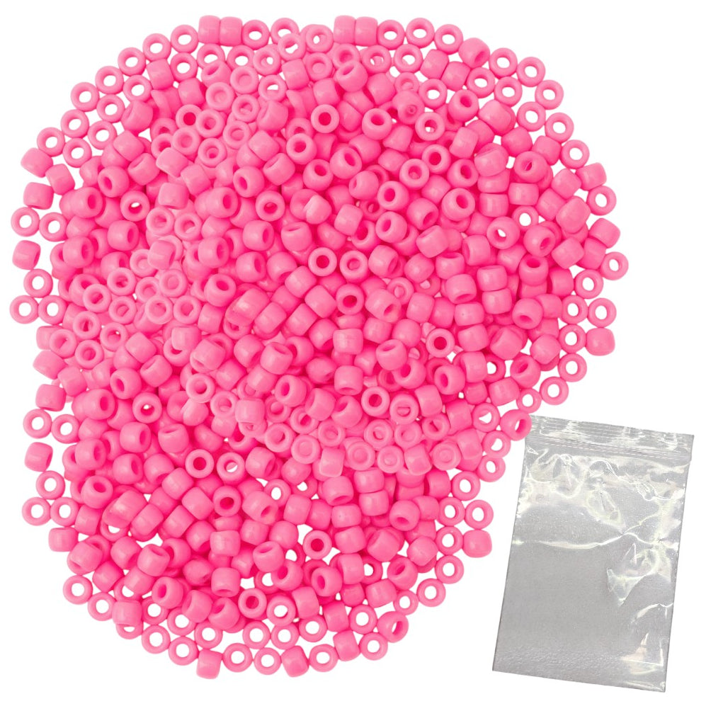 Plastic Pony Beads for Bracelets, Hair Braids, Jewelry Making and DIY Craft Projects