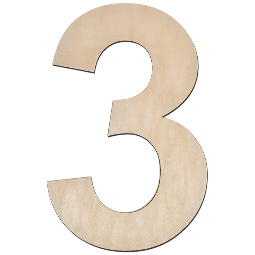 17 Inch Large Unfinished Wooden Letters and Numbers for Crafts and Home Event Decorations