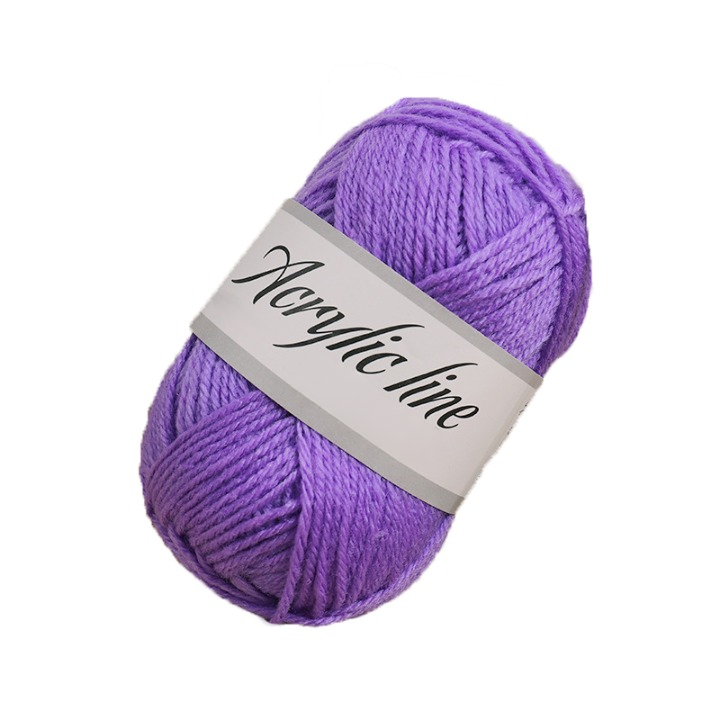 Purple Acrylic Yarn for Arts & Crafts, Knitting, Crochet,  #4 Worsted Weight (100 Yard Skein)