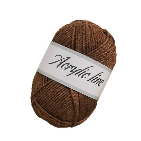 Brown Acrylic Yarn for Arts & Crafts, Knitting, Crochet,  #4 Worsted Weight (100 Yard Skein)